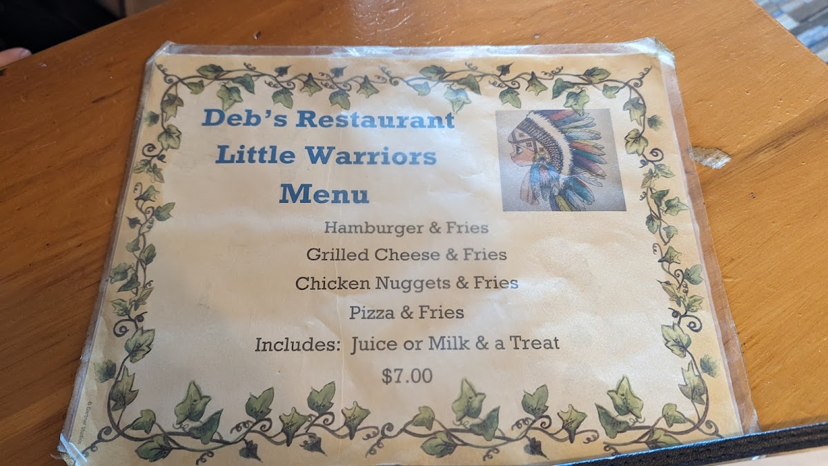 Menu Deb's Gas Bar & Restaurant-1